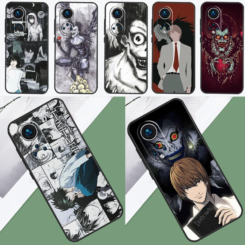 Чехол для телефона с рисунком Аниме Манга Death Note для Honor 50 70 X7 X8 X9 для Huawei P30 Lite P20 P40 P50 Pro P Smart Z Nova 5T