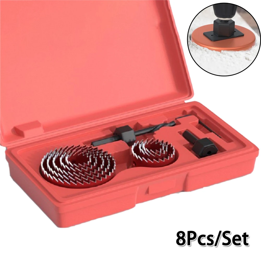 

Carbon Steel Hole Saws Drill Tool Kit DIY Woodworking Tools Hole Saw Bit Cutting Set Thin Sheet Metal Circular Round Case Drill