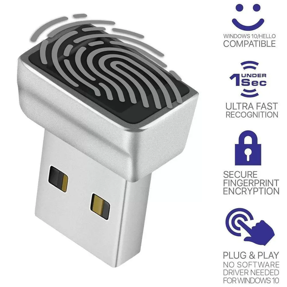 

Fingerprint Reader For Windows 10 Hello PC Notebook Lock Biometric Scanner Laptop Password-Free Login 10 Fingers 360 Degree S1W8