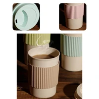 water bottle food grade plastic compact all purpose beverage coffee water cup with lid coffee mug for school