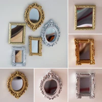1pc decoration accessories furniture model mini mirror dollhouse miniatures 112 scale gold silver