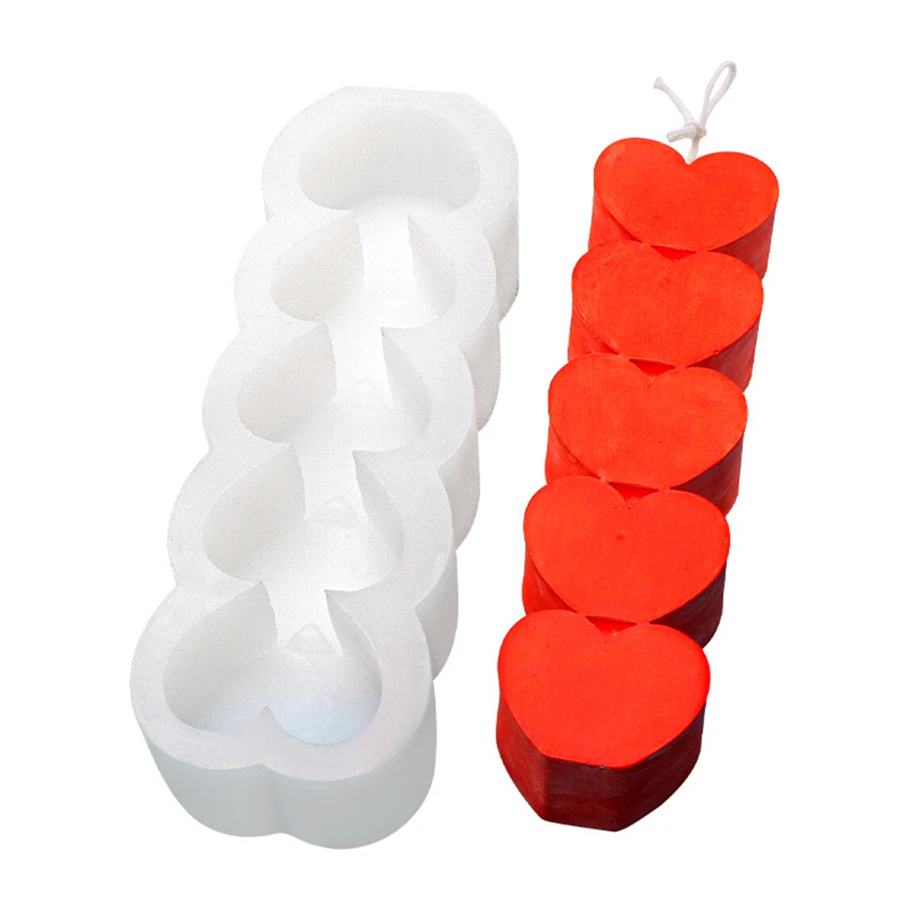 

Heart Shaped Silicone Scented Candles Molds Fondant Cake Decorating Mold Chocolate Moulds Baking Tools Kitchen Accessories