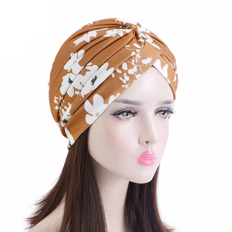Новинка весенне-осенняя мягкая плиссированная шапка-тюрбан шапки для женщин