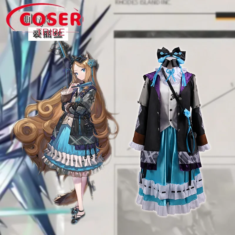 

COSER TRIBE Anime Game Arknights Alice Shadow Halloween Carnival Role Play Costume Complete Set