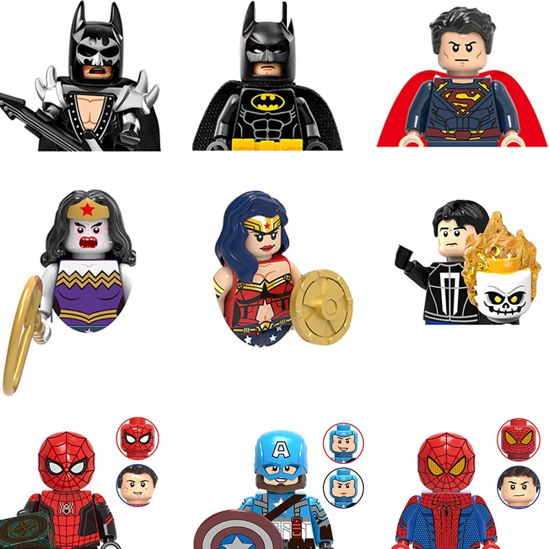 

Many Styles Disney Buliding Blocks Bricks Mini Action Figures Heads Series Kids Assembly Toys Birthday Gifts