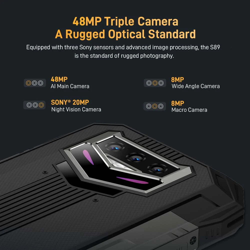 DOOGEE S89 Rugged Phone 12000mAh Battery 6.3