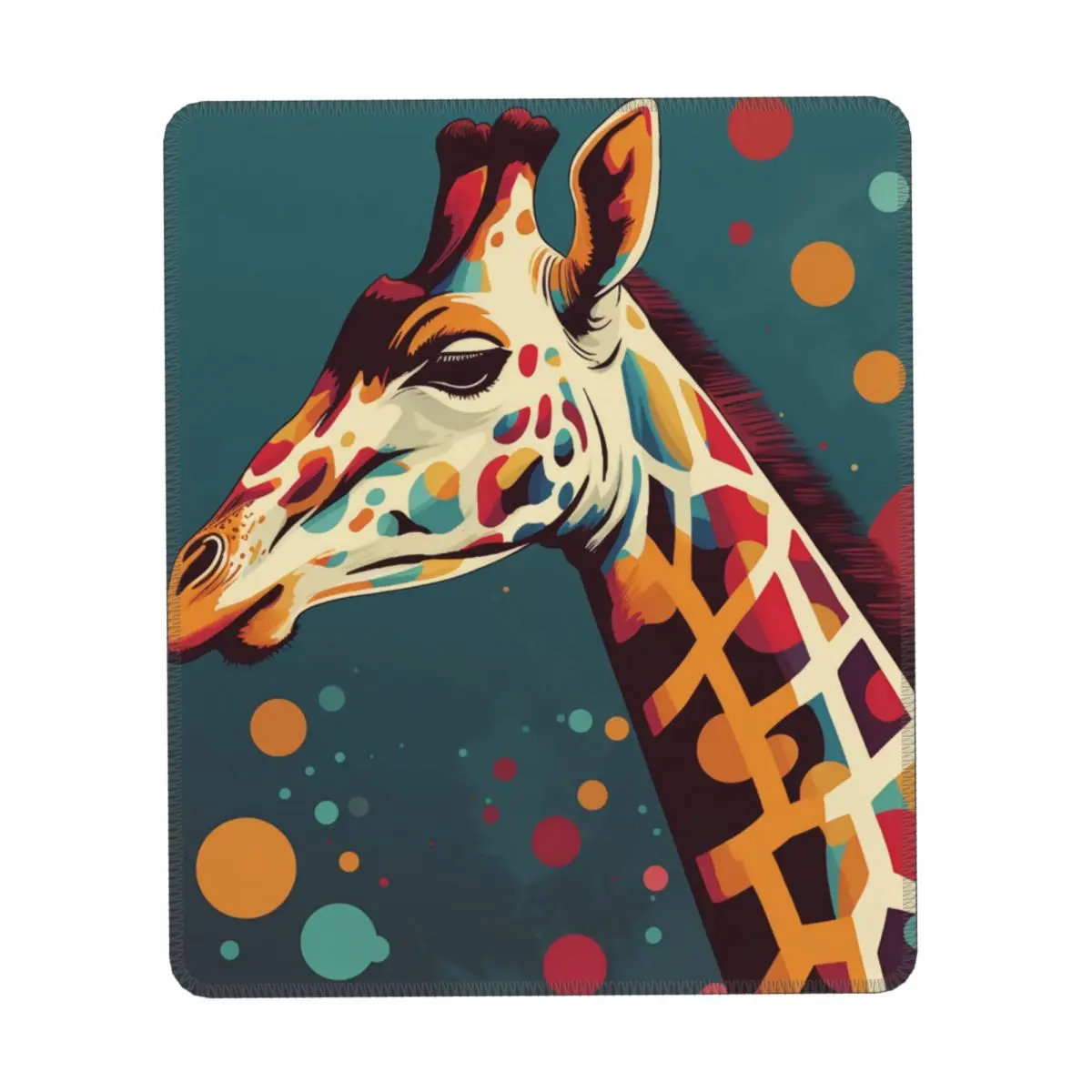 

Giraffe Vertical Print Mouse Pad Retro Multicolored Rubber Desk Mousepad Non Slip Soft Cute Mouse Pads