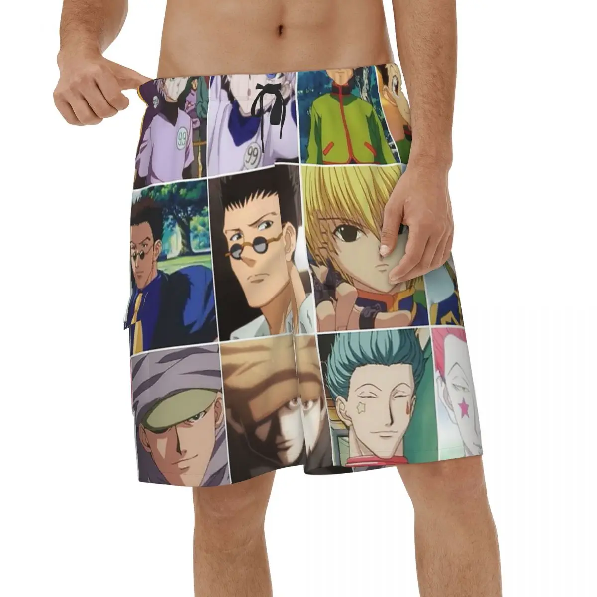 

Summer Fashion Hunter X Hunter Freecss Gon Men Beach Shorts Board Shorts Surf Anime Short Pants Male Quick Dry Board Shorts