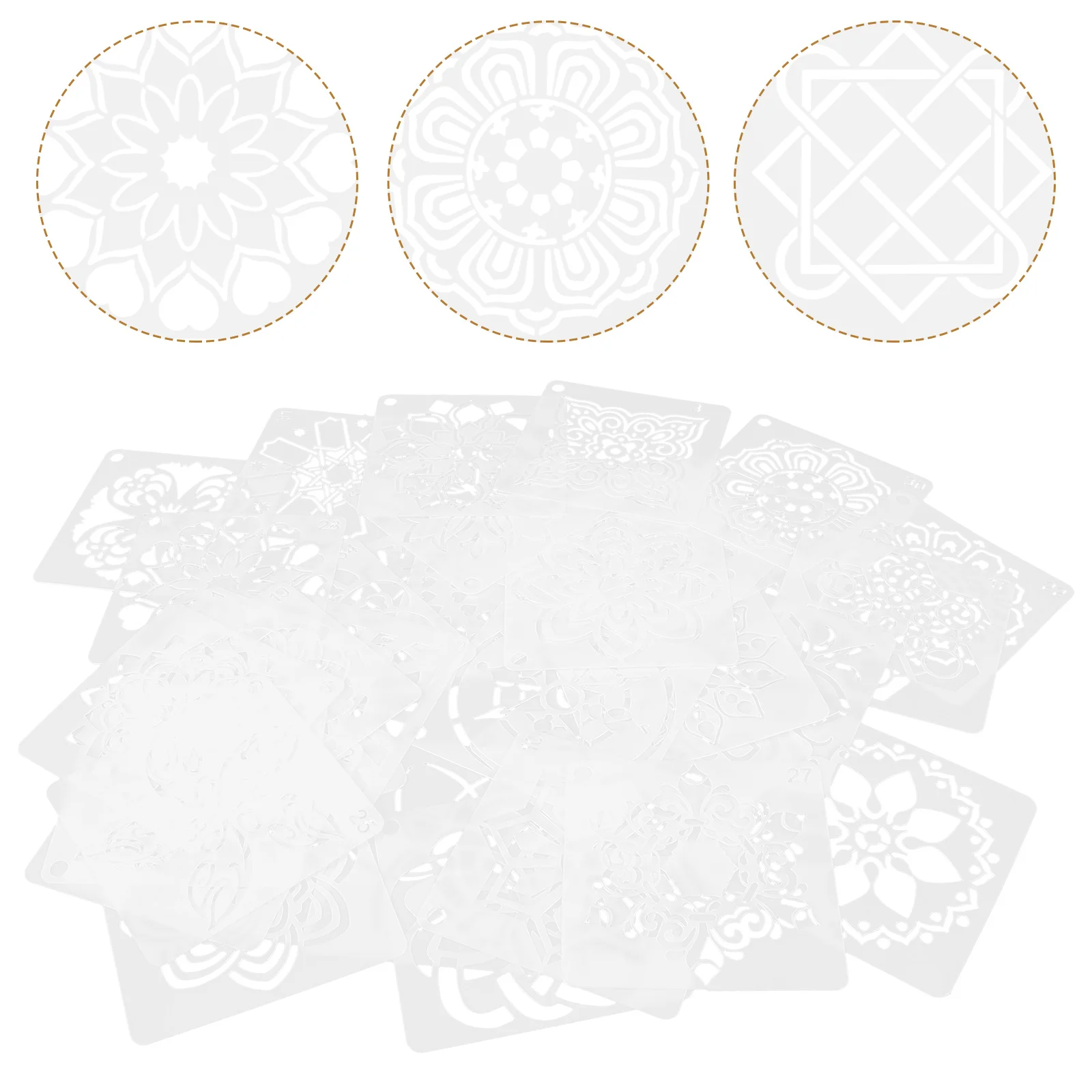 

36pcs Reusable Stencil Mandala Stencil Painting Stencil for Floor Wall Tile Fabric Template for Painting