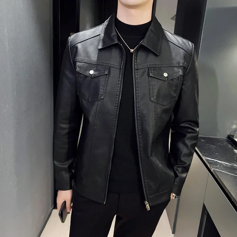 Мужская мотоциклетная кожаная куртка TTXI