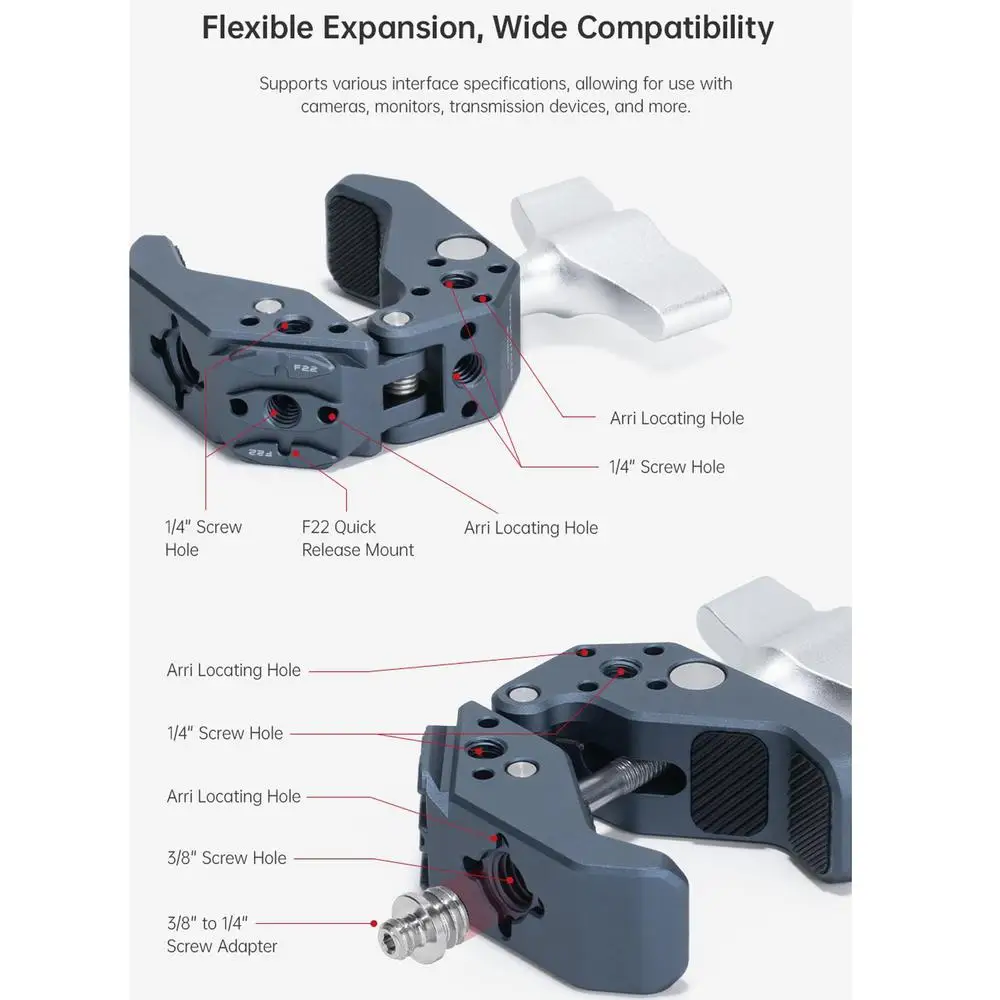 FALCAM F22 Quick Release Super Clamp Шаровая головка Magic Arm Кронштейн для фотосъемки