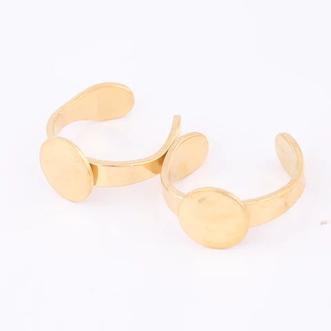 Заготовки для колец из нержавеющей стали Onwear 10 мм, золотистые