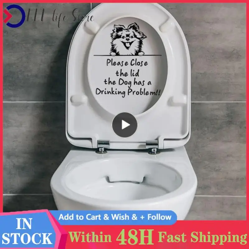 

Refrigerator Wall Toilets Decoration Sticker Prompt Closing Door Stickers Waterproof Environmental Protection Removable Cartoon