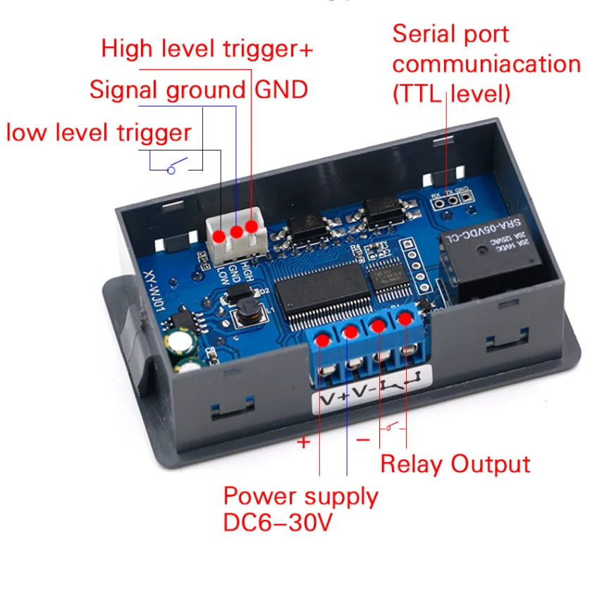 XY-WJ01 DC12V LED Digital Time Delay Relay Module Programmable Timer Control Switch Timing Trigger Cycle with Case | Обустройство