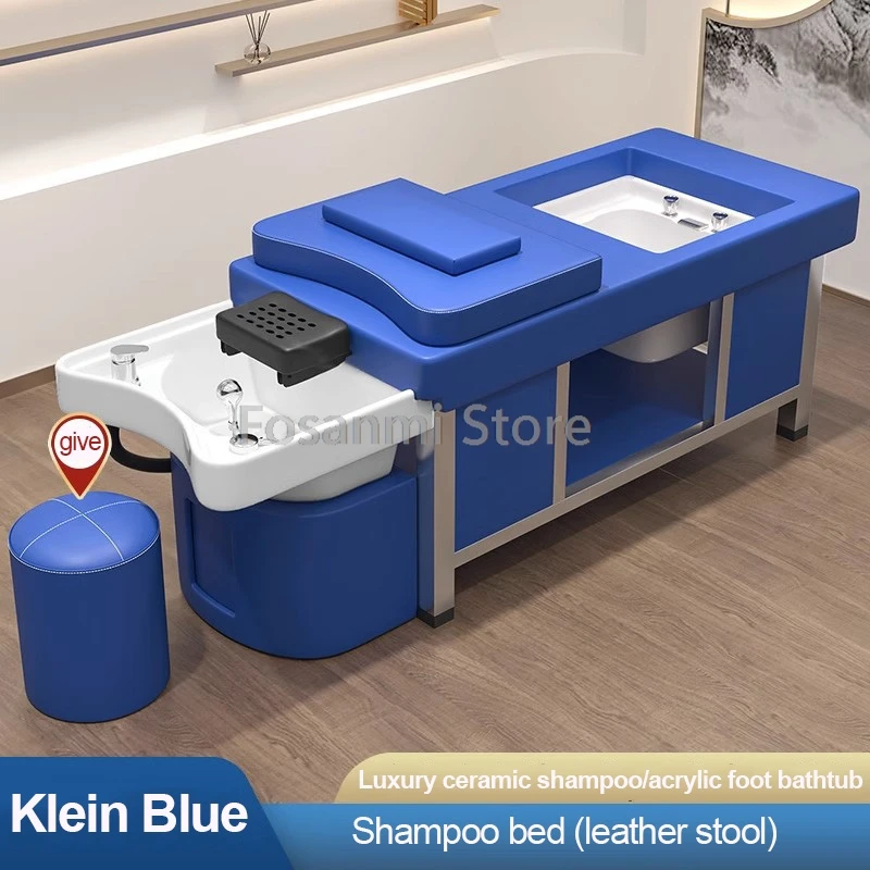 Массаж головы шампунь кровать стул для мытья волос циркуляция воды уход за