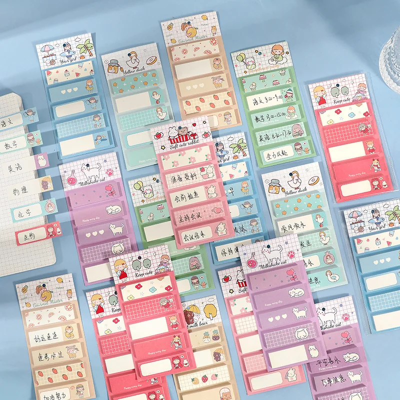 

100 sheets Sticky Notes Memo Pad Self Adhesive Bookmark Memo Sticker School Office Stationery Supplies