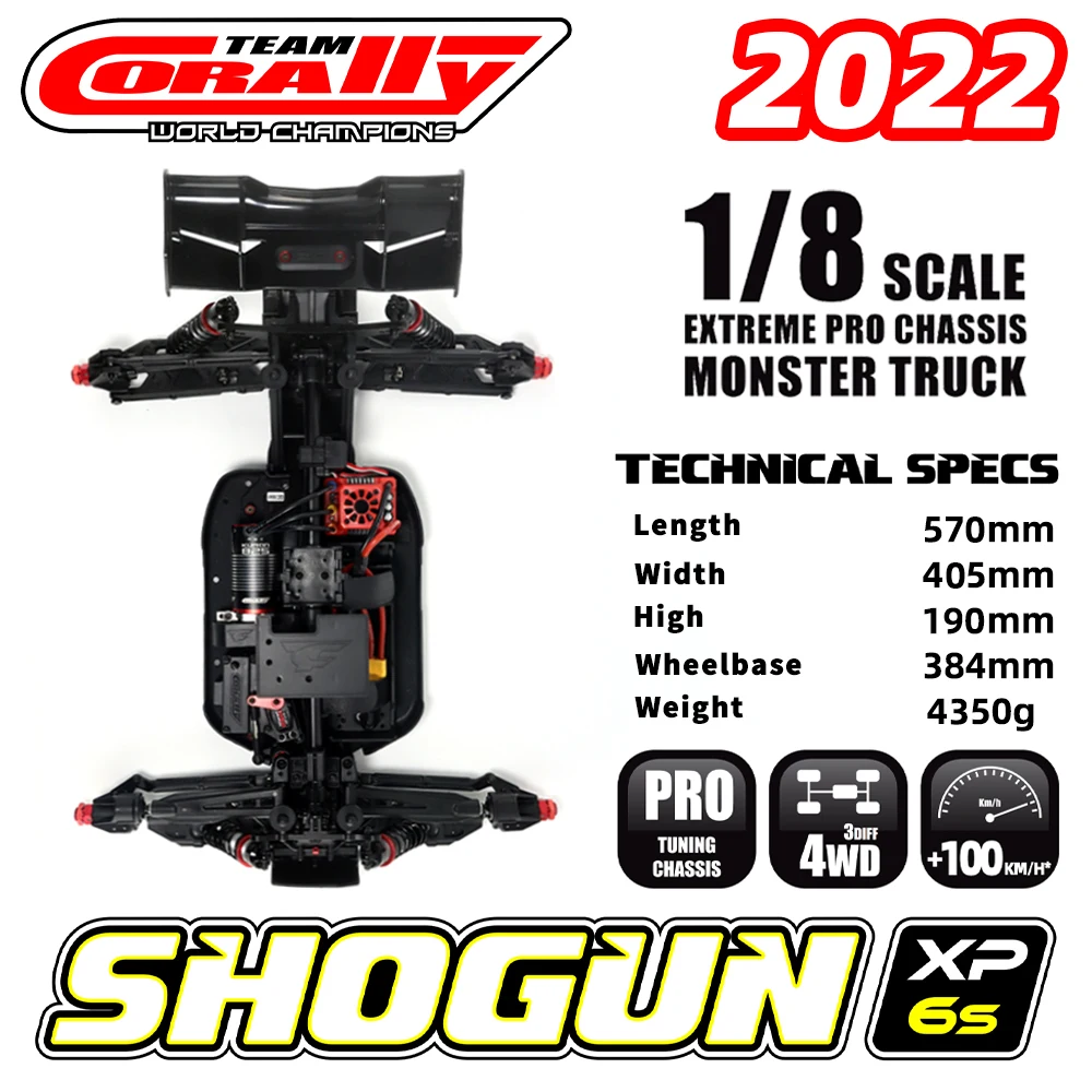 Новинка 2022 радиоуправляемая электрическая модель внедорожника Corally SHOGUN 6S RTR 1/8