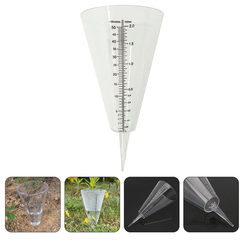 

Rain Glass Garden Supplies Meter Farming Gauge Plastic Conical Gauges Cone Design Shape