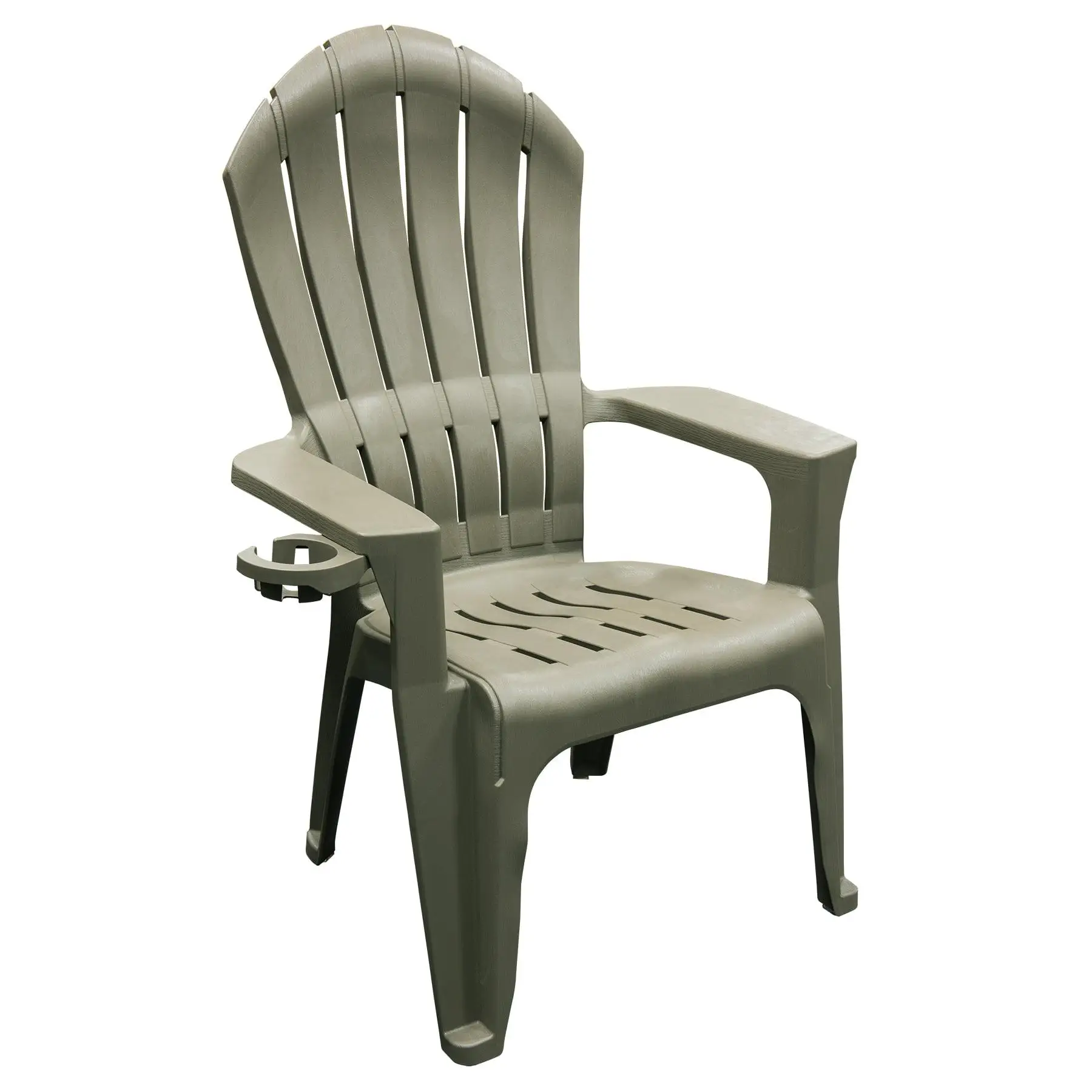 

Большой легкий уличный полимерный стул Adams Adirondack с подставкой, серый цвет