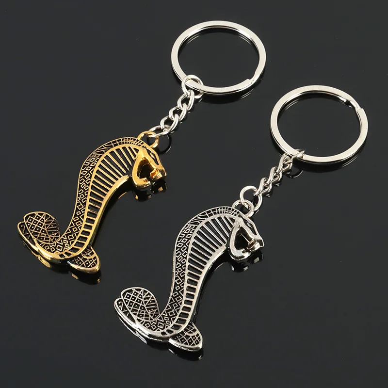 Брелок с эмблемой автомобиля металлический брелок Cobra Snake авто значок для ключей
