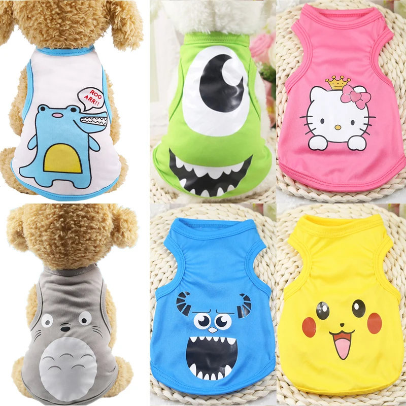 

Puppy Summer Clothes Small Dogs Vest Teddy Chihuahua Breathable Sleveless T-Shirt for Cat Dog Costume Pet Dog Clothes Yorkshire