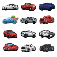 1pcs car dinosaur shoe charms accessories fits for crocs boys girls kids women teens christmas gifts birthday party favors
