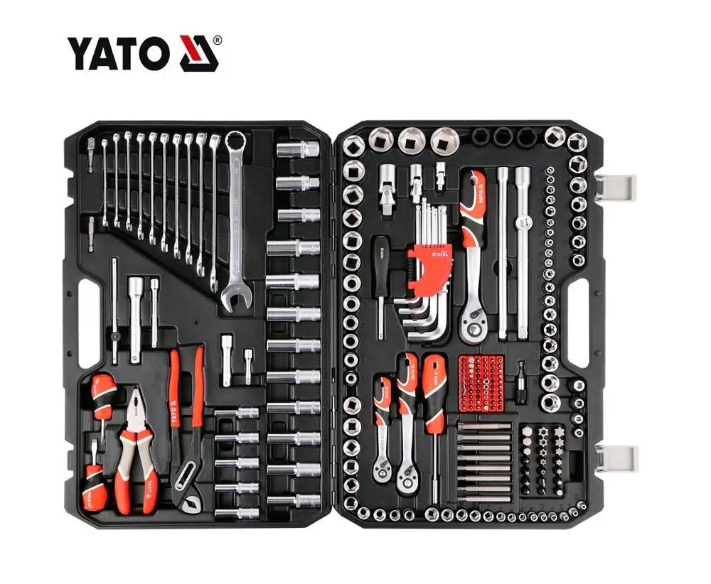 

Yato 125PCS Professional Hand Tools Socket Set 1/4", 3/8" & 1/2" 225PCS Tool Set Tool Bag Set YT-38941