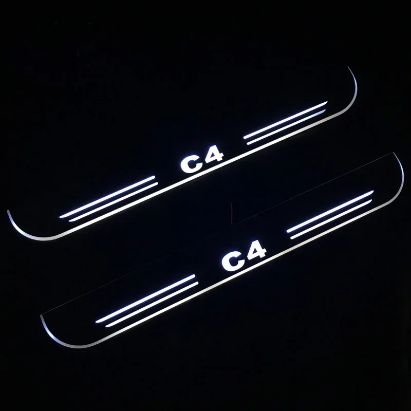 Светодиодные накладки на пороги Fooestep для Citroen C4 2015 2016 2017 2018 12 В педальная доска