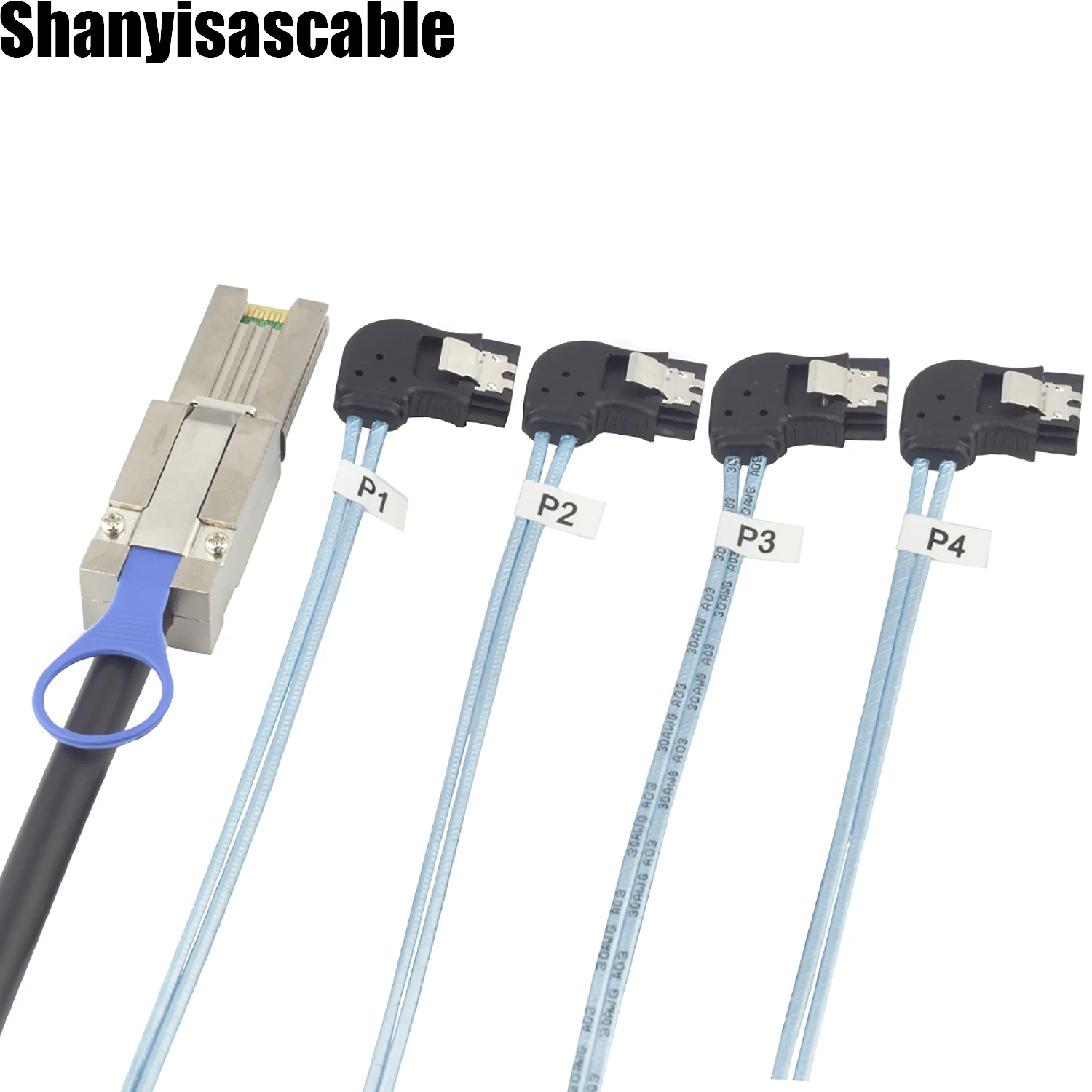 2 0 м Mini SAS HD SFF-8088 26P штекер к 4 SATA 7Pin гнездовой прямоугольный кабель