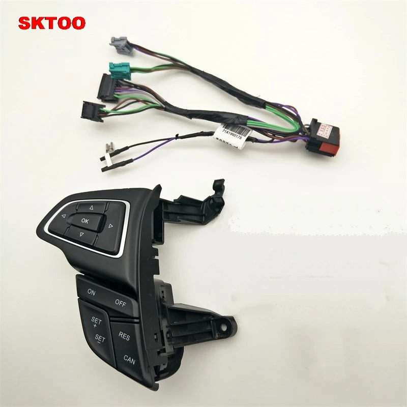

Для Ford Focus MK3 2015-2017 Kuga 2017, переключатель круиз-контроля, многофункциональная кнопка на руле, аудио-кнопка Bluetooth
