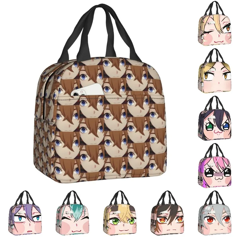 

Custom Childe Genshin Impact Lunch Bag Men Women Cooler Warm Insulated Lunch Boxes for Kids School Children