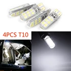 4 шт., Автомобильные светодиодные лампы T10 194 W5W COB 2835 SMD 12