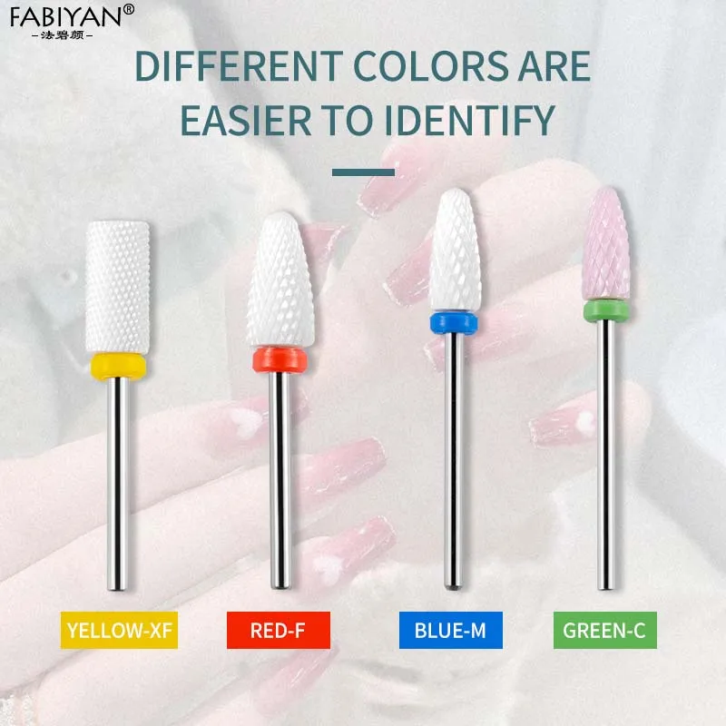 7 шт. набор керамических Сверл из карбида вольфрама для ногтей инструмент