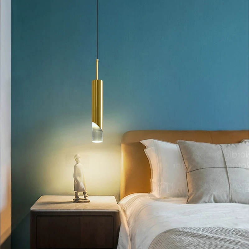 

Прикроватная Люстра для основной спальни, современная простая лампа, роскошная барная настольная лампа, Скандинавская Чрезвычайно простая маленькая люстра с головкой