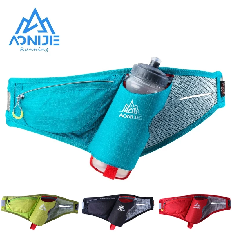 AONIJIE Waist Pack Marathon Jogging Cycling Running Hydration Belt Waist Bag Pouch Fanny Pack Travel Water Bottle Phone Holder