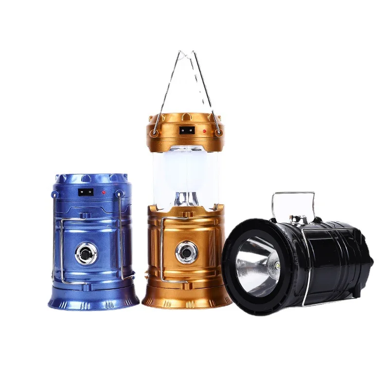 

Creative Camping Lights Portable Emergency Lamp Tent Lighting Torch Solar/USB Rechargeable Lantern Flashlights Outdoor Camping
