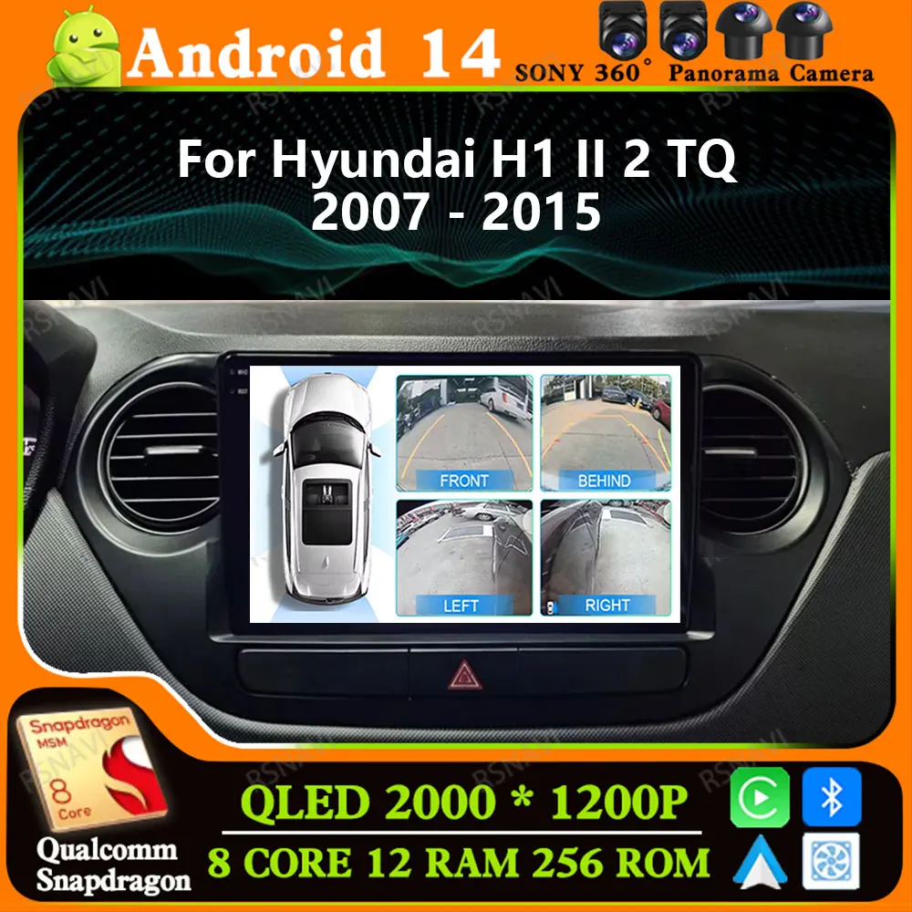 Andoird 14 Автомобильный радиоприемник для Hyundai I10 2 2013-2018 LHD 4G LTE Беспроводной Carplay Авто