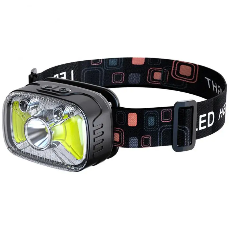 

Fishing Light Adjustable Intelligence Sensor Rechargeable Waterproof Led Headlamp Camping Head Lamp Headlight