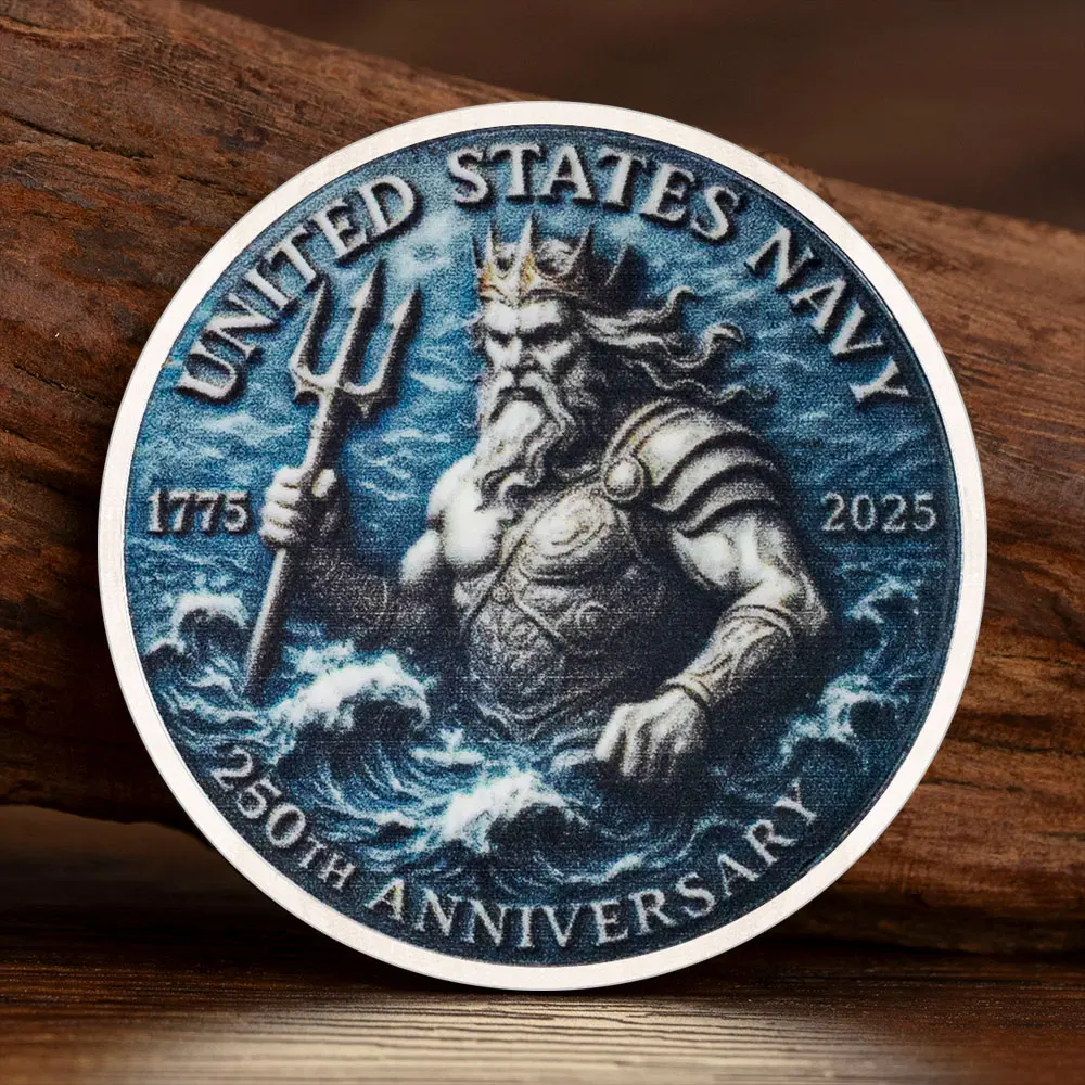 

Сувенирная монета ВМС США 250-летия Посейдон