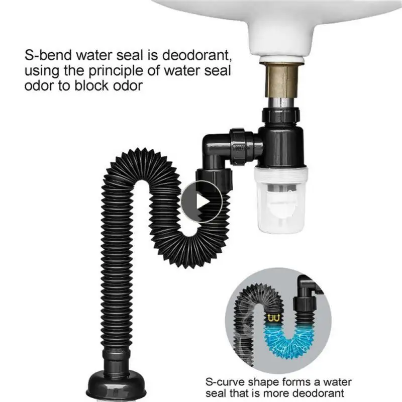 

Quick Hydration Sewer Pipe Plug And Play Anti-clogging Filter Drain Pipe Set Kitchen And Bathroom Supplies Water Pipe Deodorant