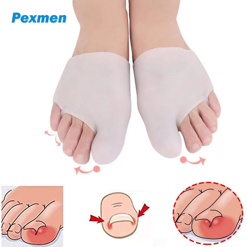 

Pexmen 2Pcs/Pair Gel Bunion Protector Sleeves Bunion Cushions for Big Toe Relieve Foot Pain from Friction Rubbing and Pressure