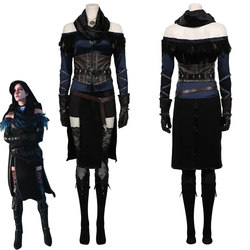 Костюм для косплея Yennefer топ юбка наряды Женский карнавальный костюм на Хэллоуин
