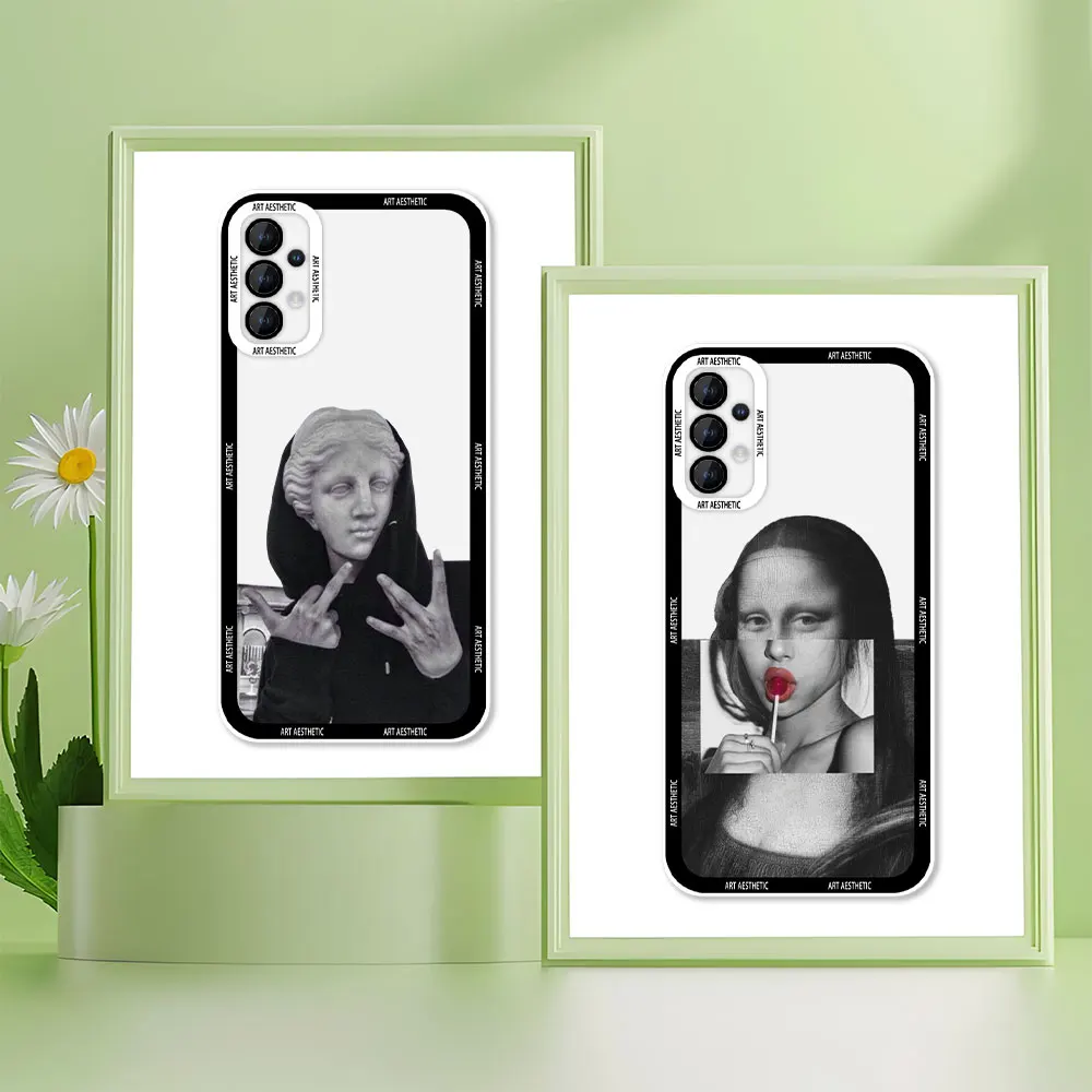 

Great Art Aesthetic David Mona Lisa Clear Soft Phone Case For Xiaomi POCO X5 X4 X3 NFC GT M4 M3 11 11T PRO LITE NE Cover Coque
