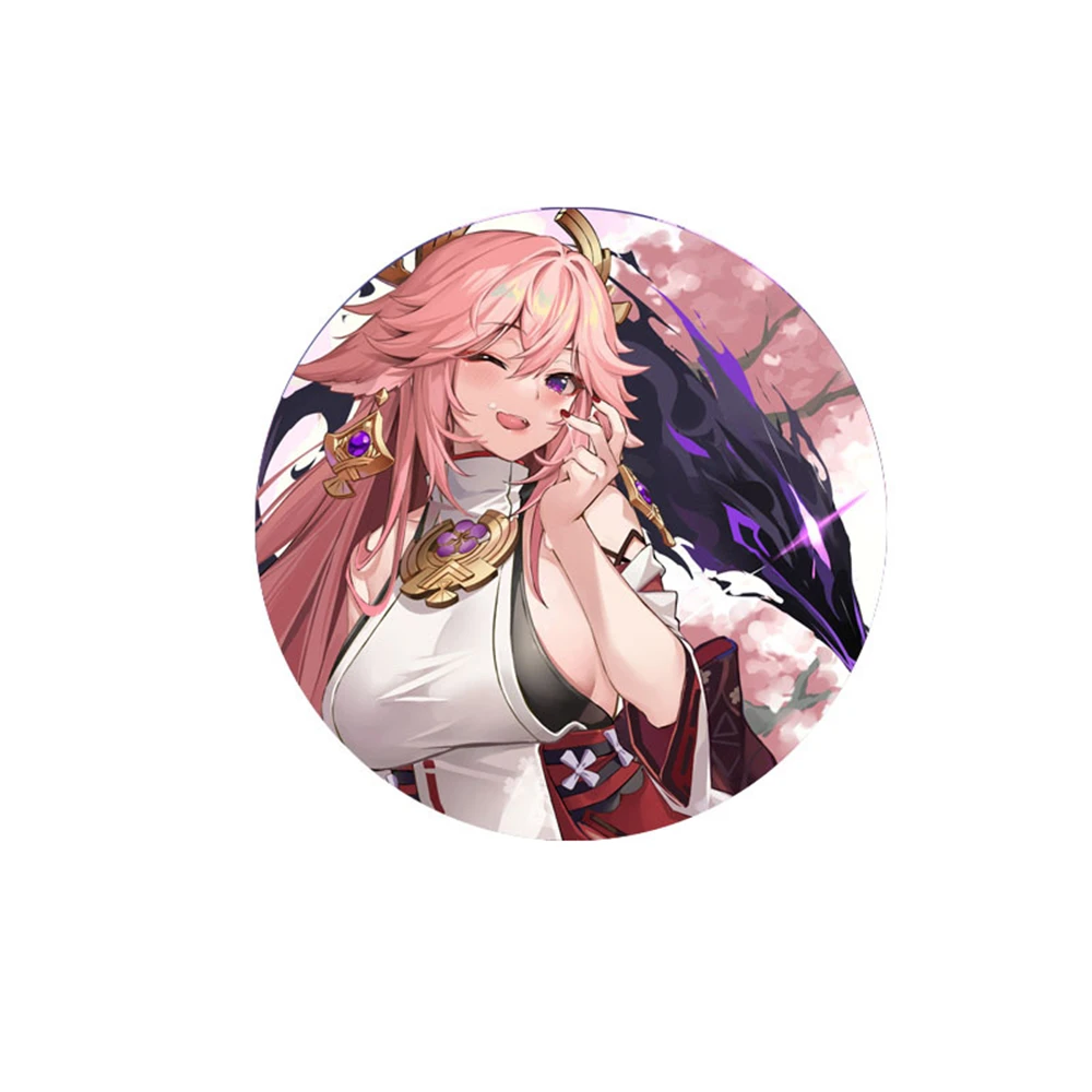 Игра Genshin Impact Astute Развлечения Yae Miko Косплей Костюм Значок Булавка SPTE Жесть Брошь