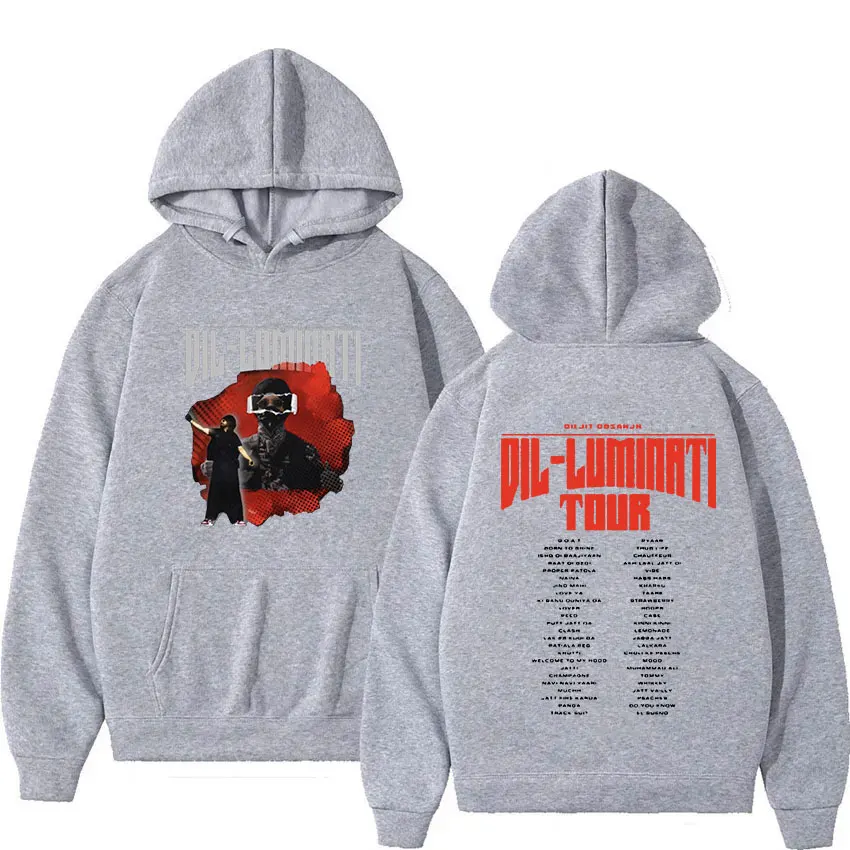 Diljit Dosanjh Dil-Luminati 2024 Tour Album Hoody Men's Vintage Fashion High Quality Oversized Sweatshirt Man Hip Hop Streetwear