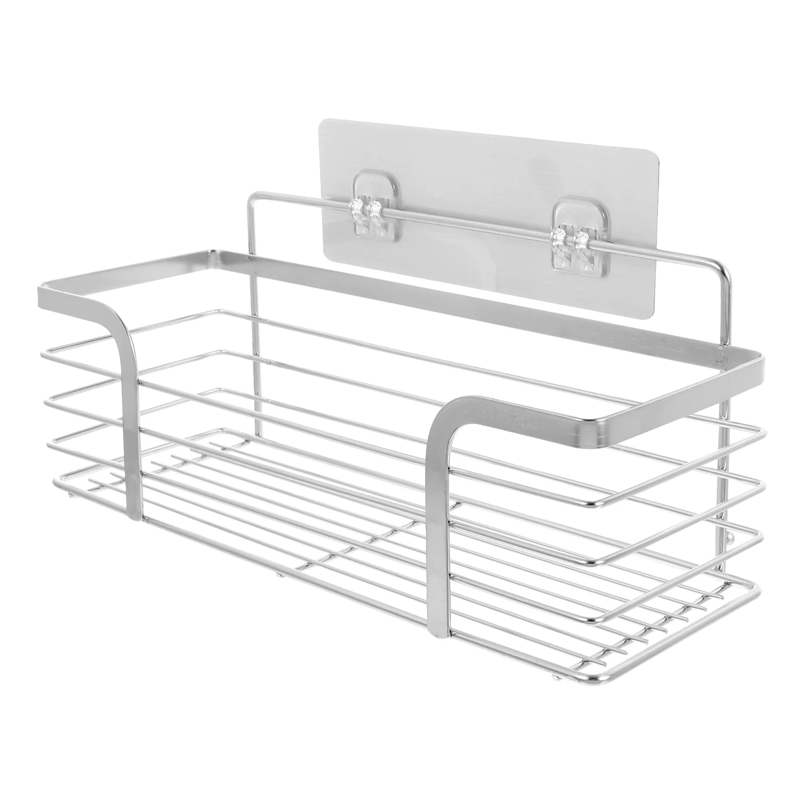 

Stainless Steel Shelf Shampoo Holder Organizer Flat Storage Bathroom Shower Towel Rack Kitchen Container Wall Mounted Shelves
