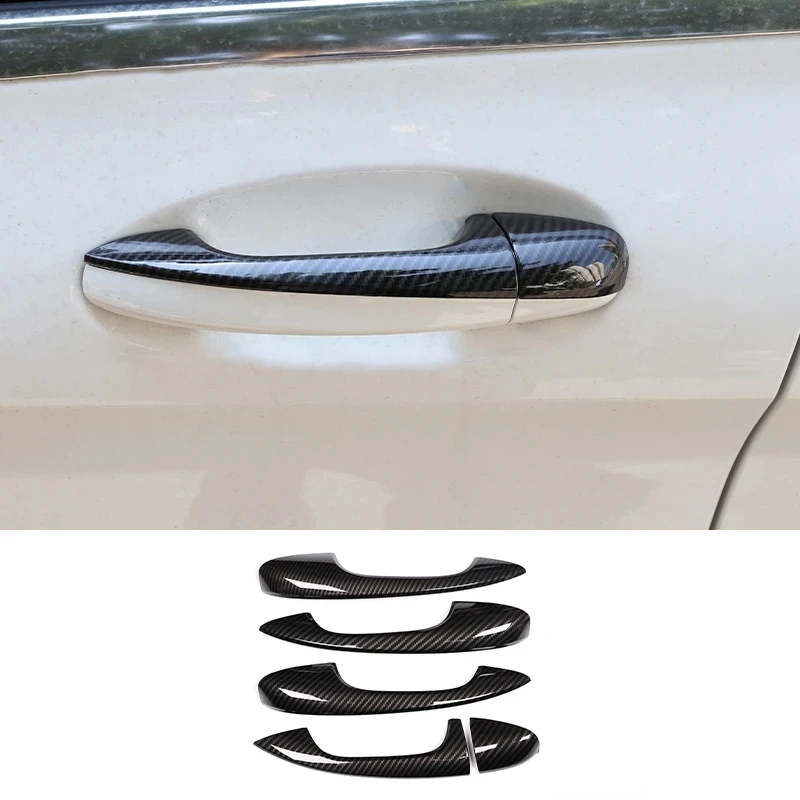 

For Mercedes Benz A Class A180 A200 A250 W177 V177 B Class W247 2019-2021 Carbon Fiber Car ABS Chrome Door Handle Cover Trim LHD