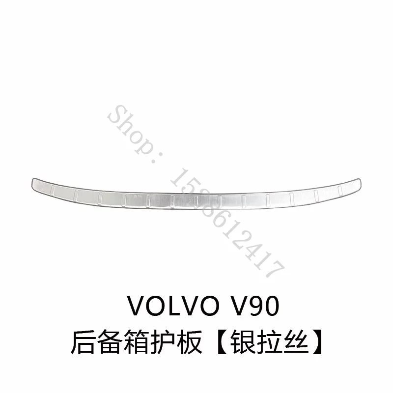 

Для Volvo V90/CC 2017 2018 2019 ~ 2025 автомобильные аксессуары из нержавеющей стали, защита заднего бампера, порог багажника, протектор, накладка на задний Стайлинг