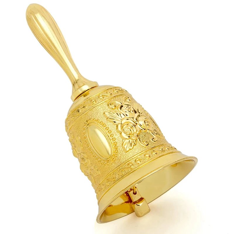 

Hand Bell, Engraved Bell Call Bell Handheld Bell For Wedding, School, Christmas, Alarm And Bedridden