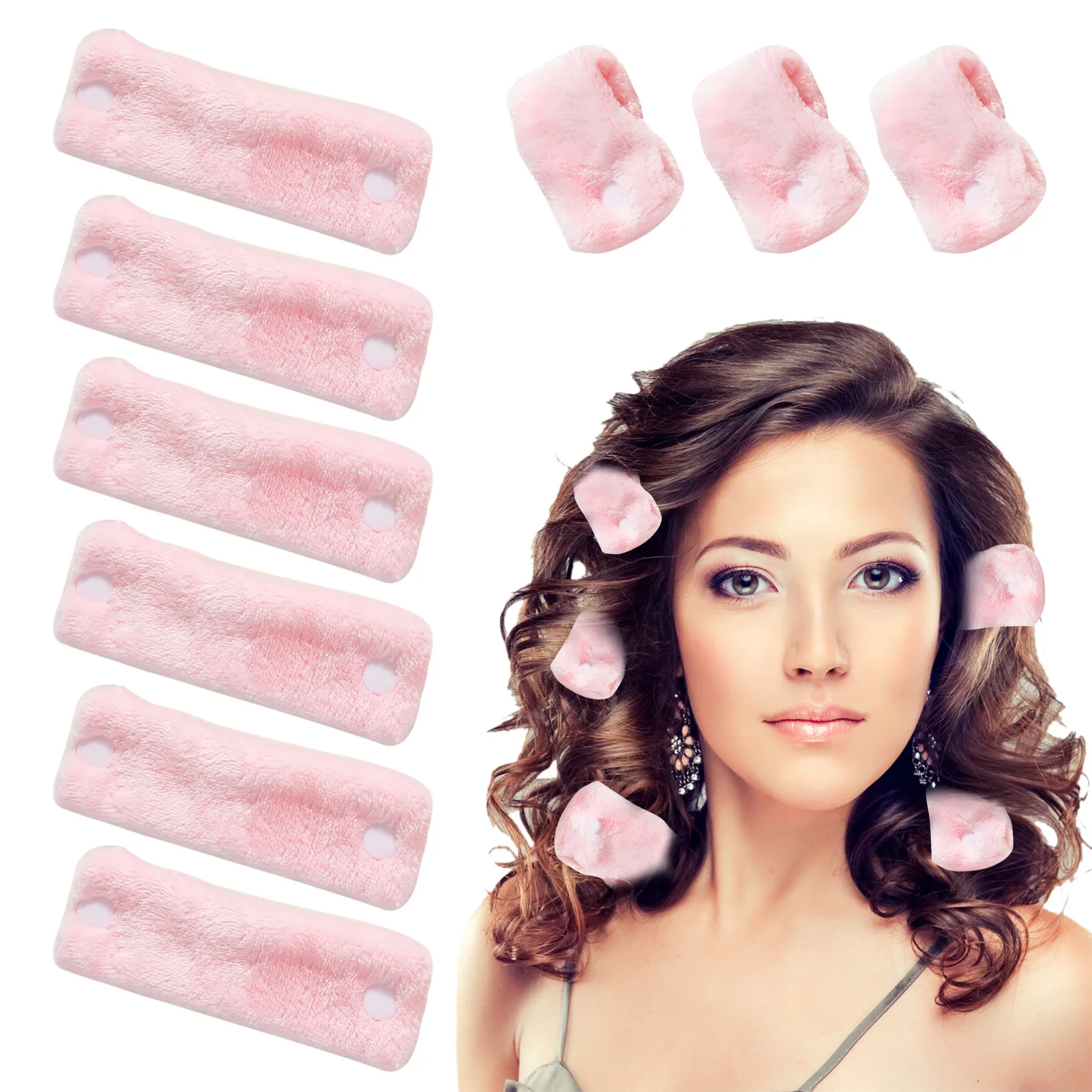 

Soft Pillow Hair Rollers 6 Pieces Hair Curler Rollers DIY Night Sleep Foam Heatless Sleep In Hair Curlers Hair Styling Tools For